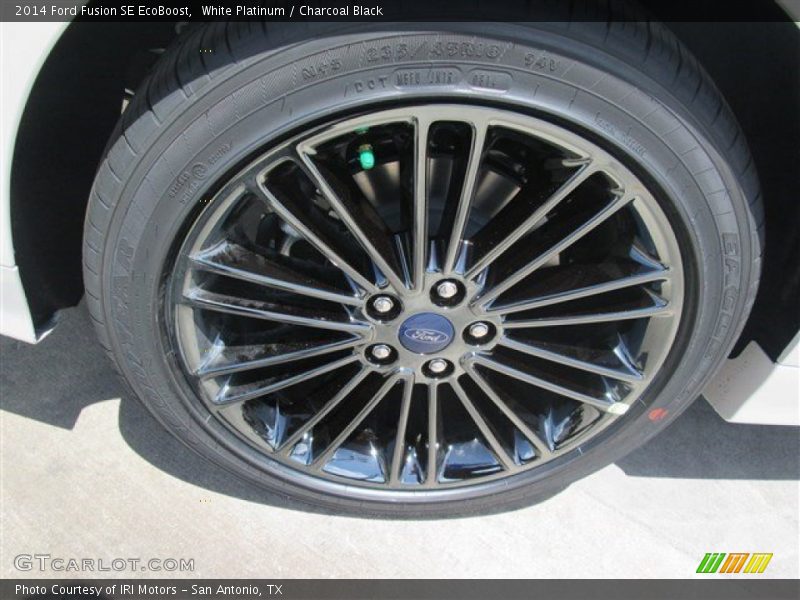 White Platinum / Charcoal Black 2014 Ford Fusion SE EcoBoost