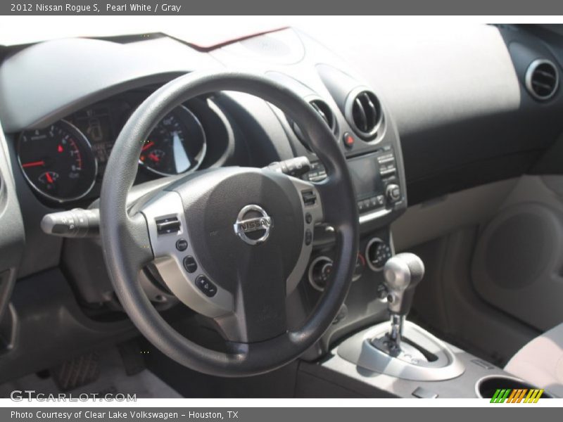 Pearl White / Gray 2012 Nissan Rogue S