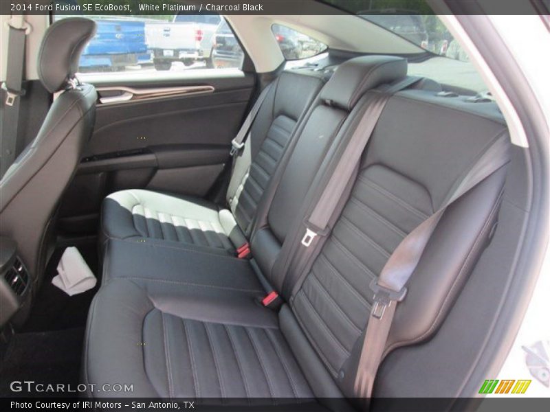 White Platinum / Charcoal Black 2014 Ford Fusion SE EcoBoost