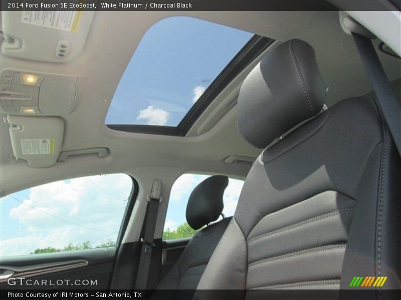 White Platinum / Charcoal Black 2014 Ford Fusion SE EcoBoost