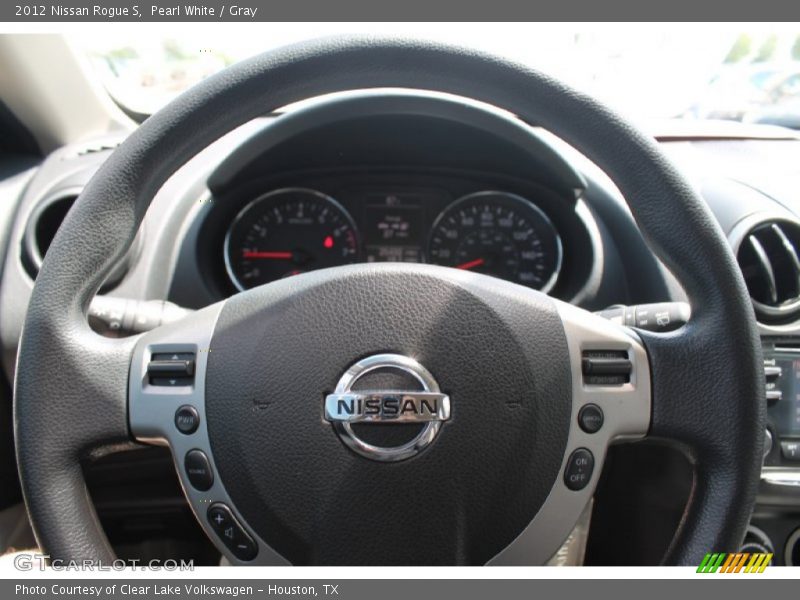 Pearl White / Gray 2012 Nissan Rogue S