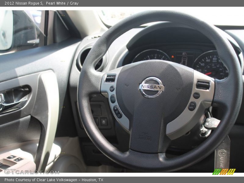 Pearl White / Gray 2012 Nissan Rogue S