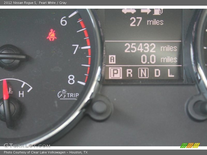 Pearl White / Gray 2012 Nissan Rogue S
