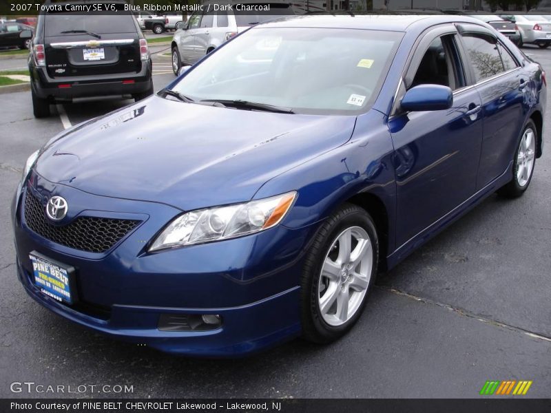 Blue Ribbon Metallic / Dark Charcoal 2007 Toyota Camry SE V6