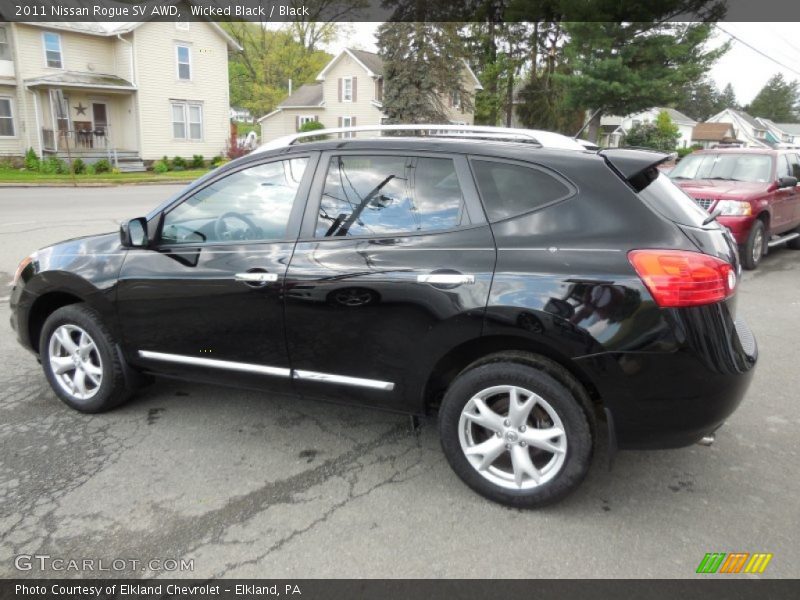 Wicked Black / Black 2011 Nissan Rogue SV AWD