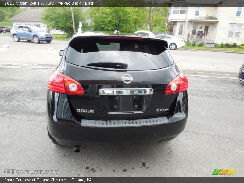 Wicked Black / Black 2011 Nissan Rogue SV AWD