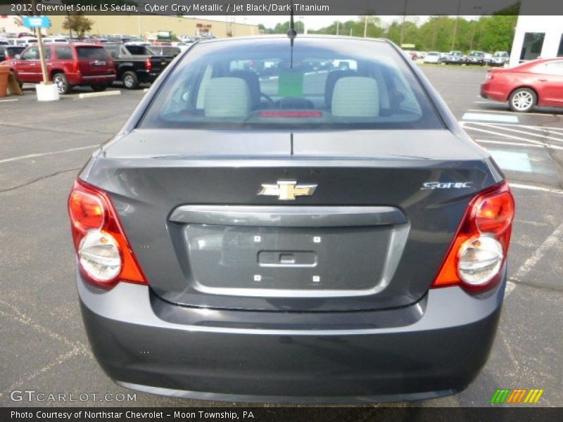 Cyber Gray Metallic / Jet Black/Dark Titanium 2012 Chevrolet Sonic LS Sedan