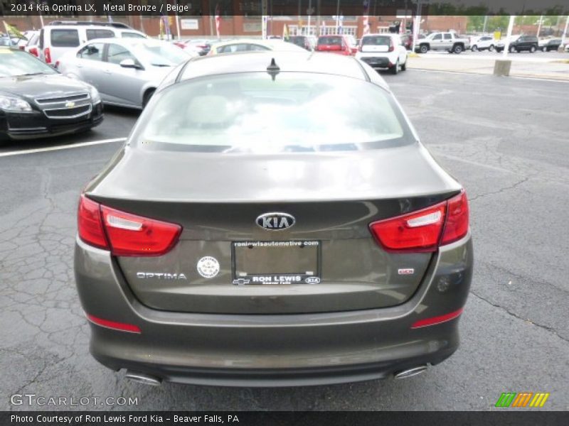 Metal Bronze / Beige 2014 Kia Optima LX
