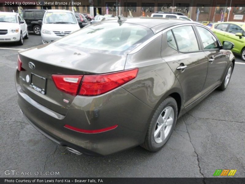 Metal Bronze / Beige 2014 Kia Optima LX