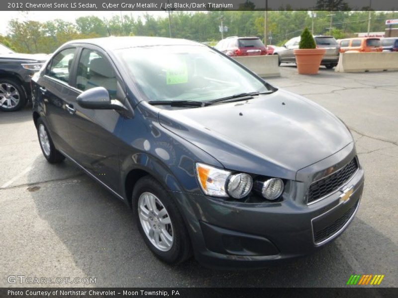 Cyber Gray Metallic / Jet Black/Dark Titanium 2012 Chevrolet Sonic LS Sedan