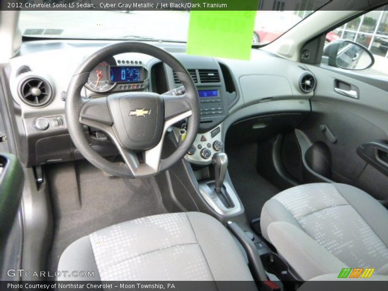 Cyber Gray Metallic / Jet Black/Dark Titanium 2012 Chevrolet Sonic LS Sedan