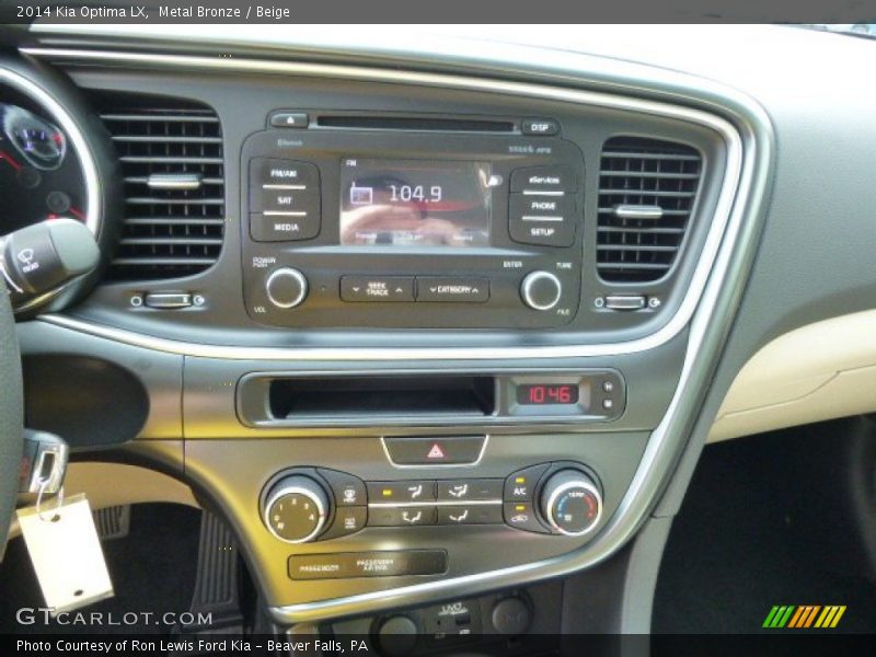 Metal Bronze / Beige 2014 Kia Optima LX