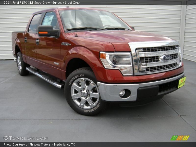 Sunset / Steel Grey 2014 Ford F150 XLT SuperCrew
