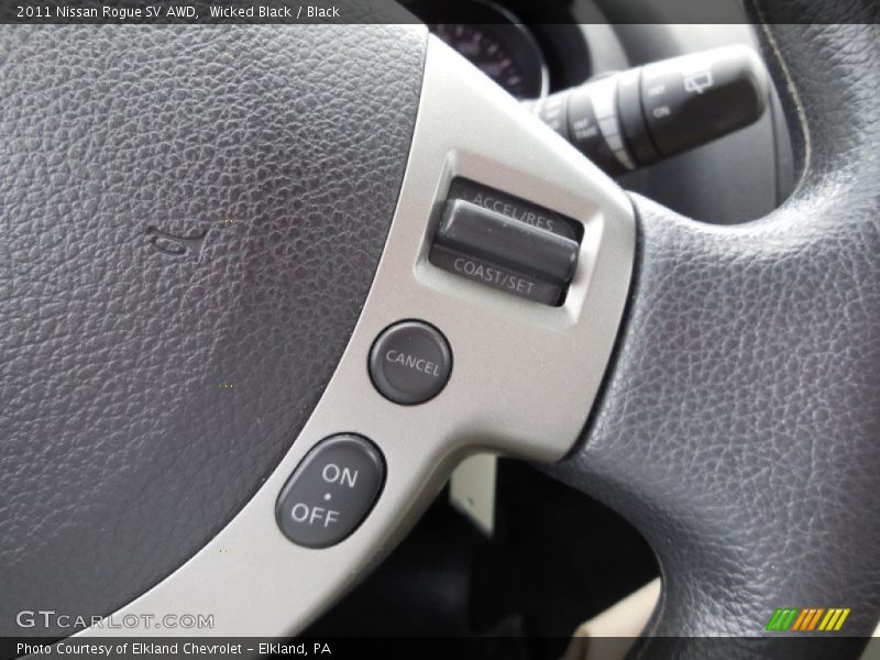Wicked Black / Black 2011 Nissan Rogue SV AWD