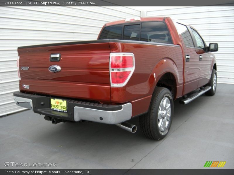Sunset / Steel Grey 2014 Ford F150 XLT SuperCrew