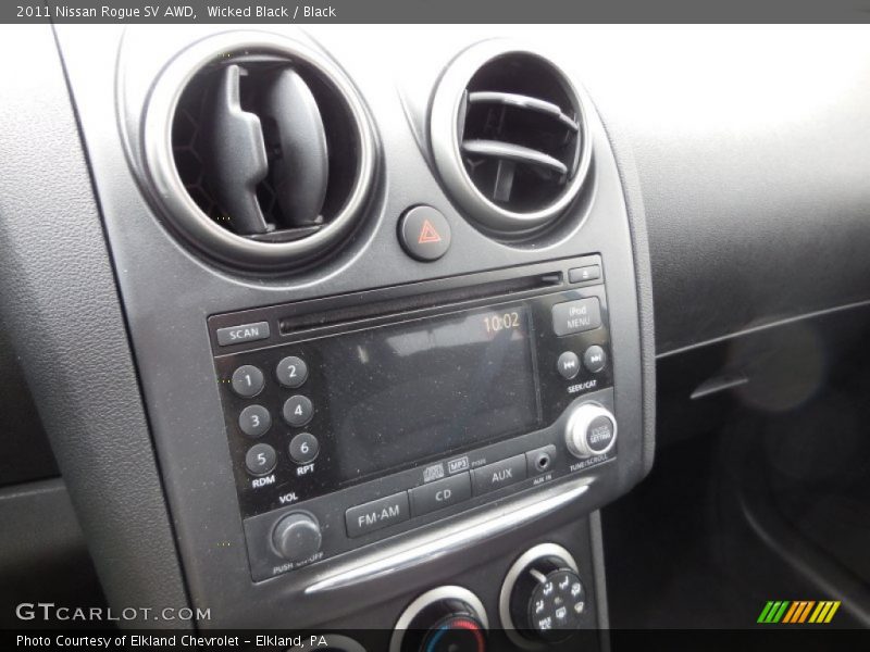 Wicked Black / Black 2011 Nissan Rogue SV AWD