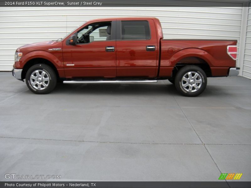 Sunset / Steel Grey 2014 Ford F150 XLT SuperCrew