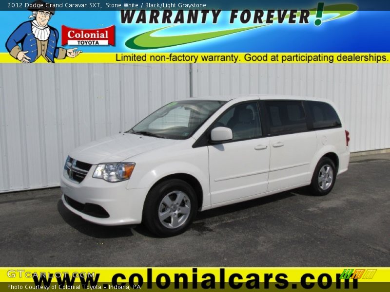 Stone White / Black/Light Graystone 2012 Dodge Grand Caravan SXT