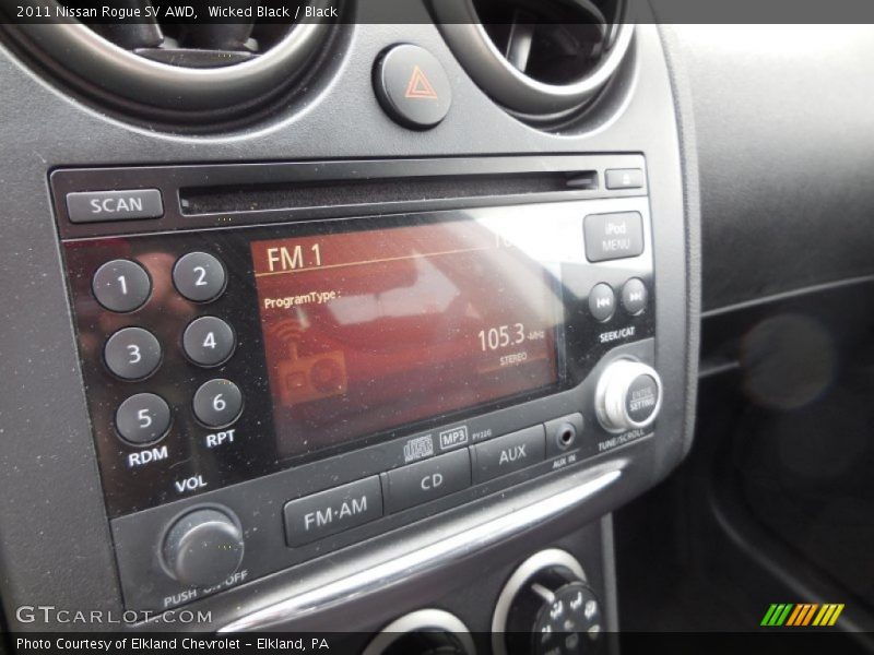 Wicked Black / Black 2011 Nissan Rogue SV AWD
