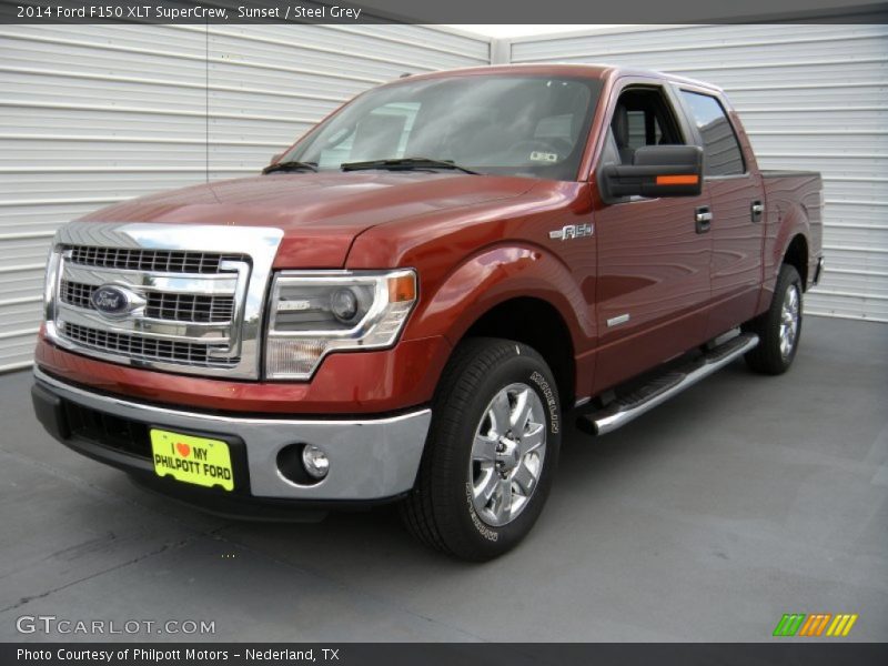 Sunset / Steel Grey 2014 Ford F150 XLT SuperCrew