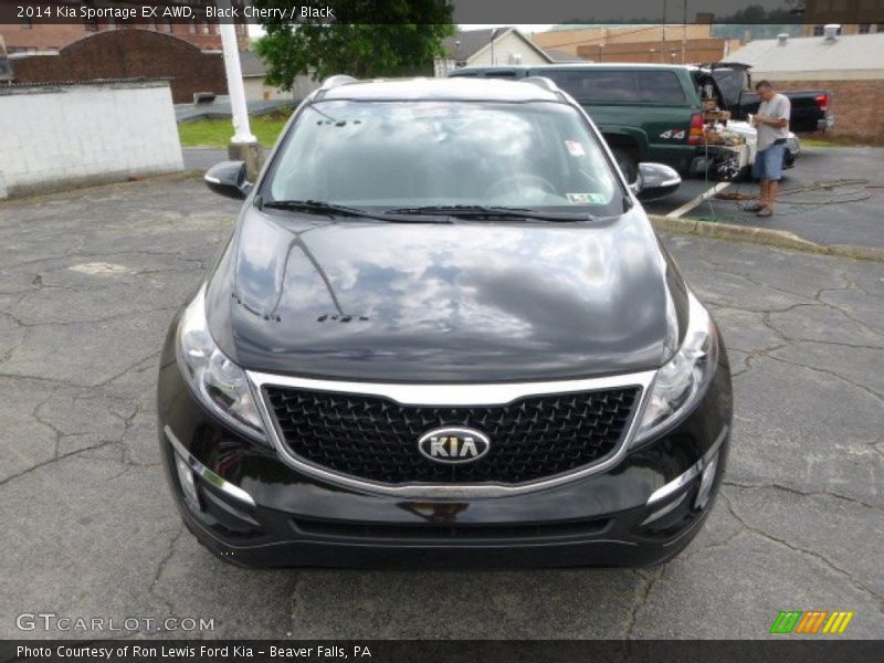 Black Cherry / Black 2014 Kia Sportage EX AWD