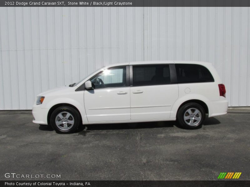 Stone White / Black/Light Graystone 2012 Dodge Grand Caravan SXT