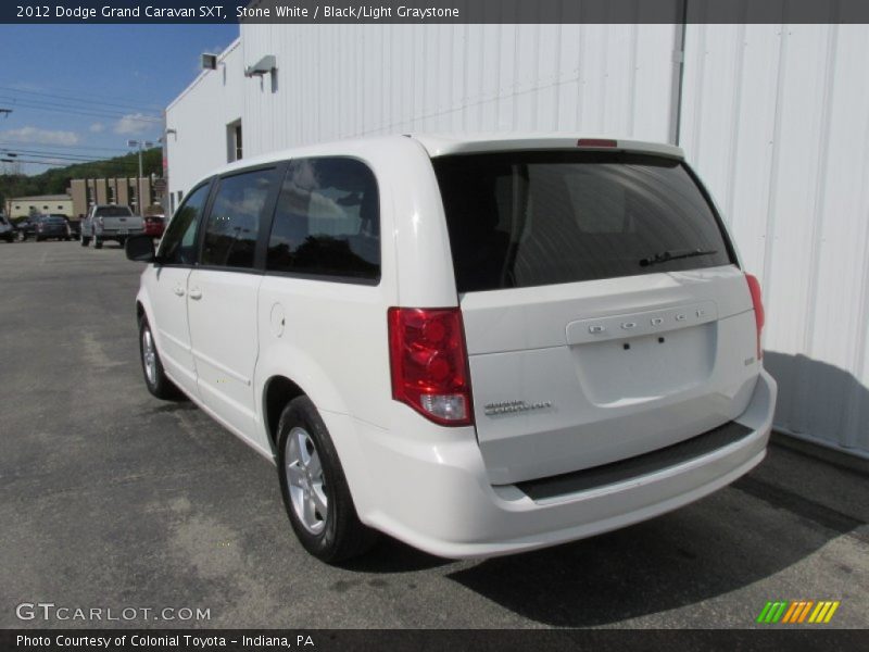Stone White / Black/Light Graystone 2012 Dodge Grand Caravan SXT