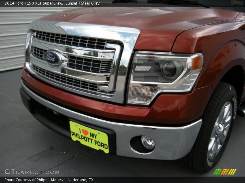 Sunset / Steel Grey 2014 Ford F150 XLT SuperCrew