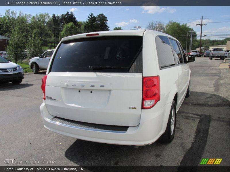 Stone White / Black/Light Graystone 2012 Dodge Grand Caravan SXT