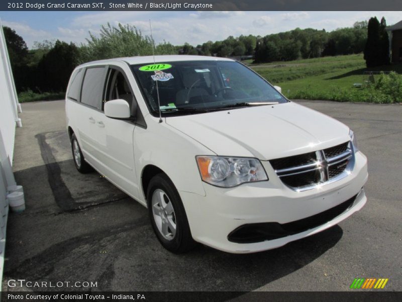 Stone White / Black/Light Graystone 2012 Dodge Grand Caravan SXT