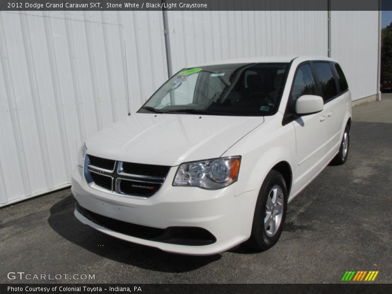 Stone White / Black/Light Graystone 2012 Dodge Grand Caravan SXT