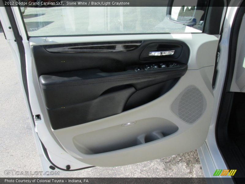 Stone White / Black/Light Graystone 2012 Dodge Grand Caravan SXT