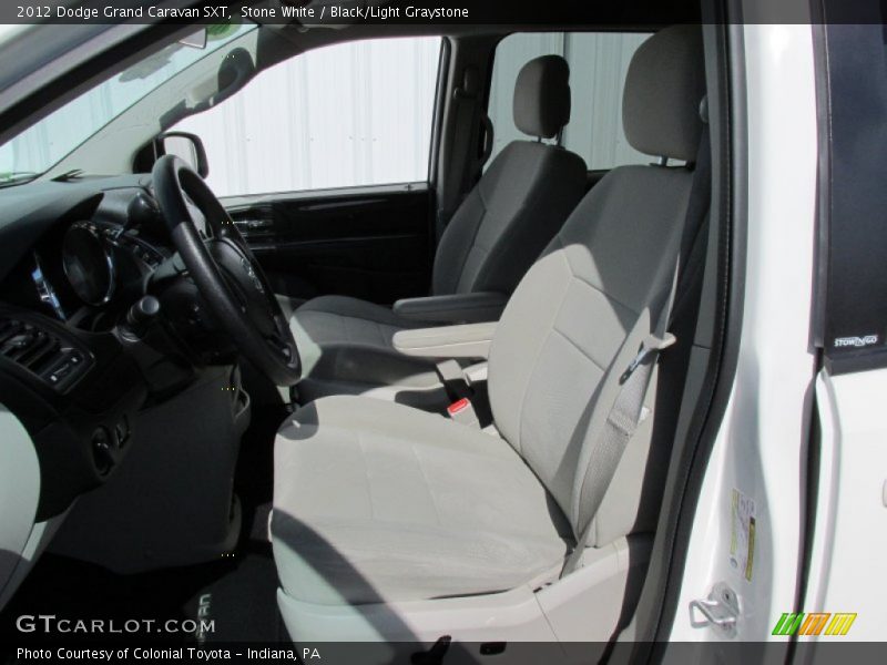 Stone White / Black/Light Graystone 2012 Dodge Grand Caravan SXT