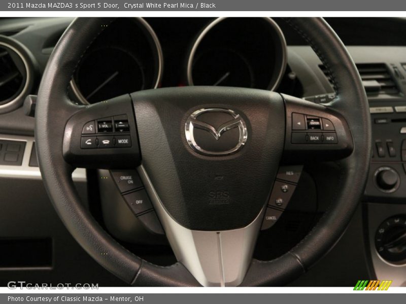 Crystal White Pearl Mica / Black 2011 Mazda MAZDA3 s Sport 5 Door