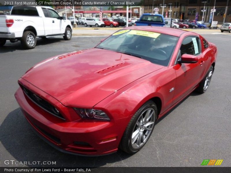 Red Candy Metallic / Charcoal Black 2013 Ford Mustang GT Premium Coupe