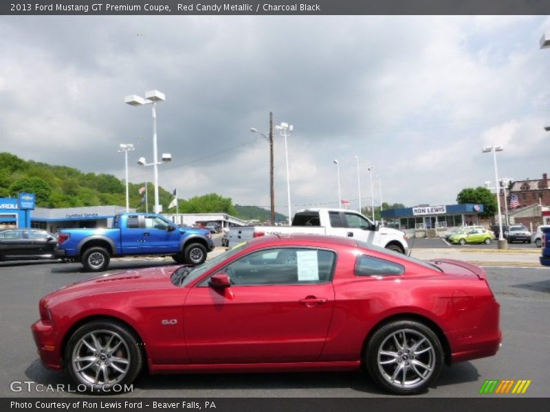 Red Candy Metallic / Charcoal Black 2013 Ford Mustang GT Premium Coupe