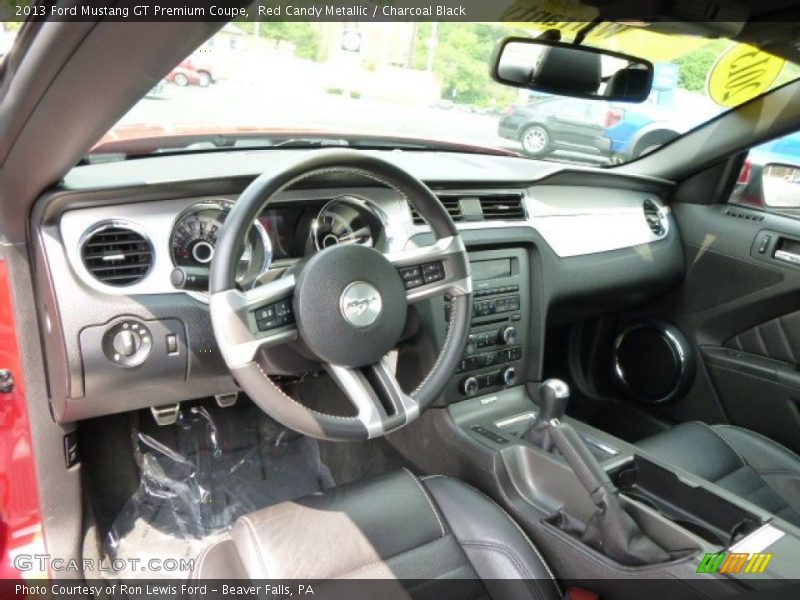 Red Candy Metallic / Charcoal Black 2013 Ford Mustang GT Premium Coupe