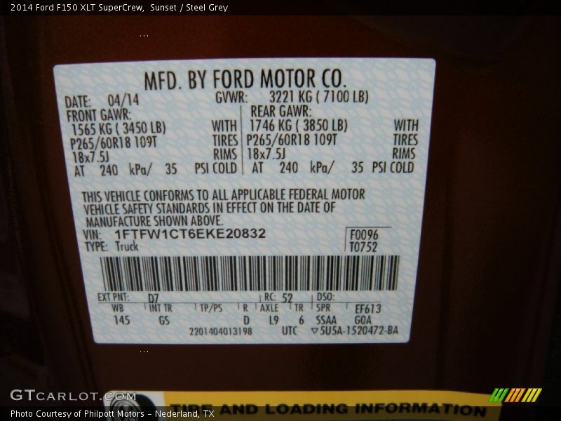 Sunset / Steel Grey 2014 Ford F150 XLT SuperCrew