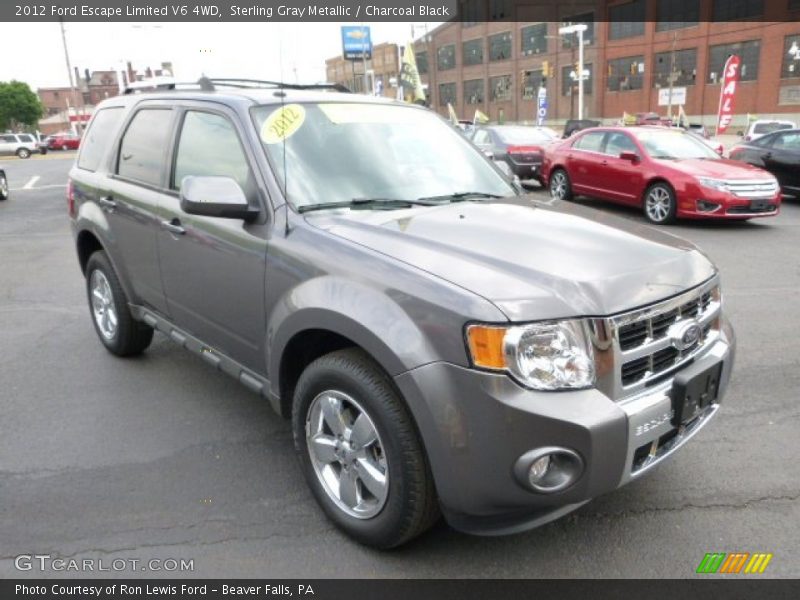 Sterling Gray Metallic / Charcoal Black 2012 Ford Escape Limited V6 4WD