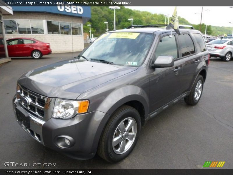 Sterling Gray Metallic / Charcoal Black 2012 Ford Escape Limited V6 4WD