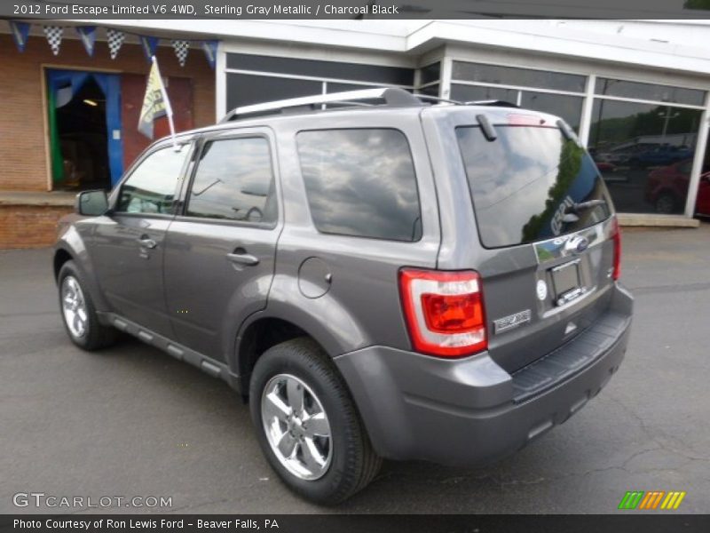 Sterling Gray Metallic / Charcoal Black 2012 Ford Escape Limited V6 4WD