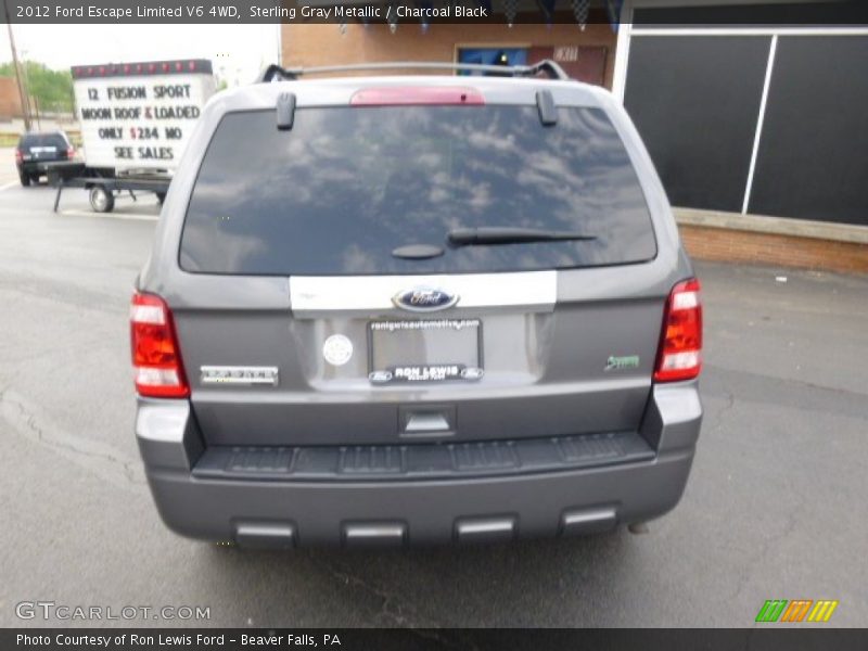 Sterling Gray Metallic / Charcoal Black 2012 Ford Escape Limited V6 4WD