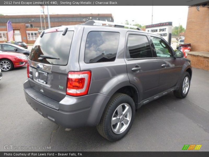 Sterling Gray Metallic / Charcoal Black 2012 Ford Escape Limited V6 4WD
