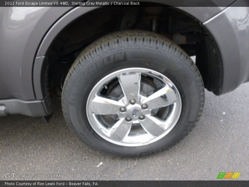 Sterling Gray Metallic / Charcoal Black 2012 Ford Escape Limited V6 4WD