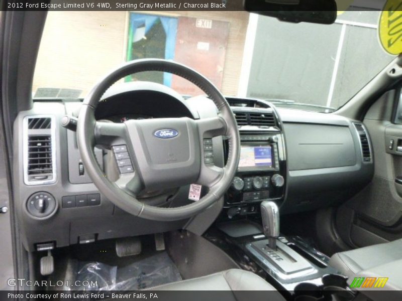 Sterling Gray Metallic / Charcoal Black 2012 Ford Escape Limited V6 4WD