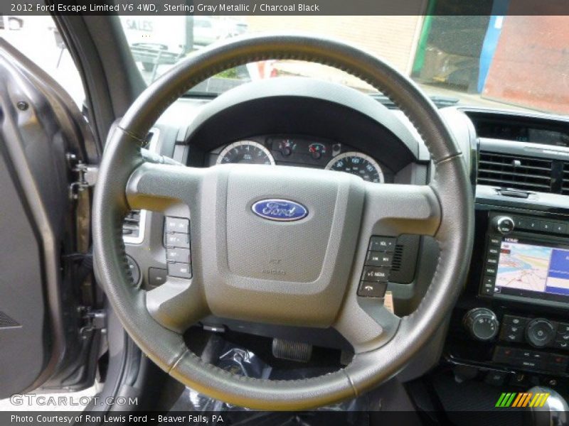 Sterling Gray Metallic / Charcoal Black 2012 Ford Escape Limited V6 4WD