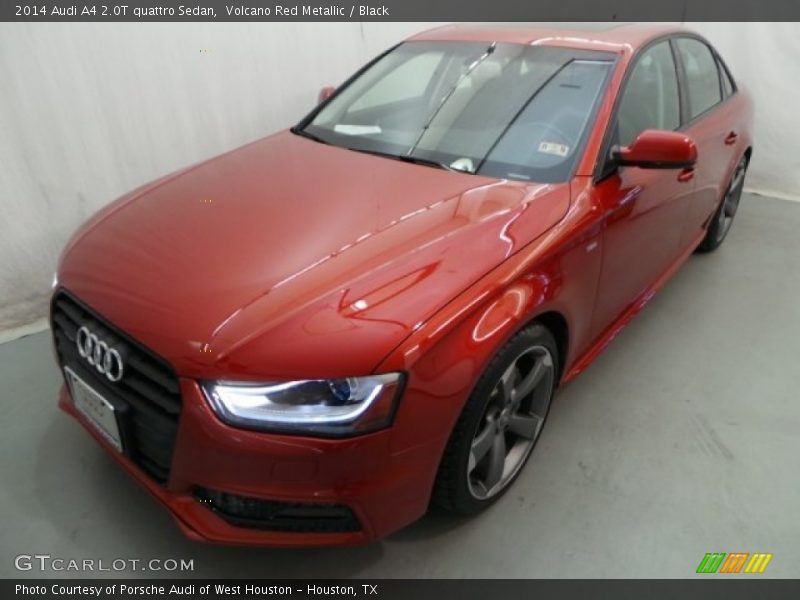 Volcano Red Metallic / Black 2014 Audi A4 2.0T quattro Sedan