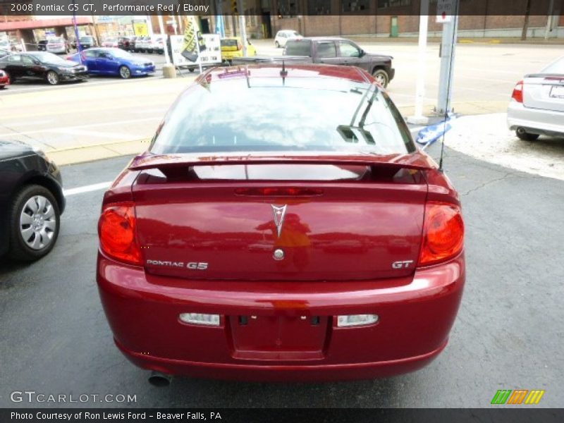 Performance Red / Ebony 2008 Pontiac G5 GT