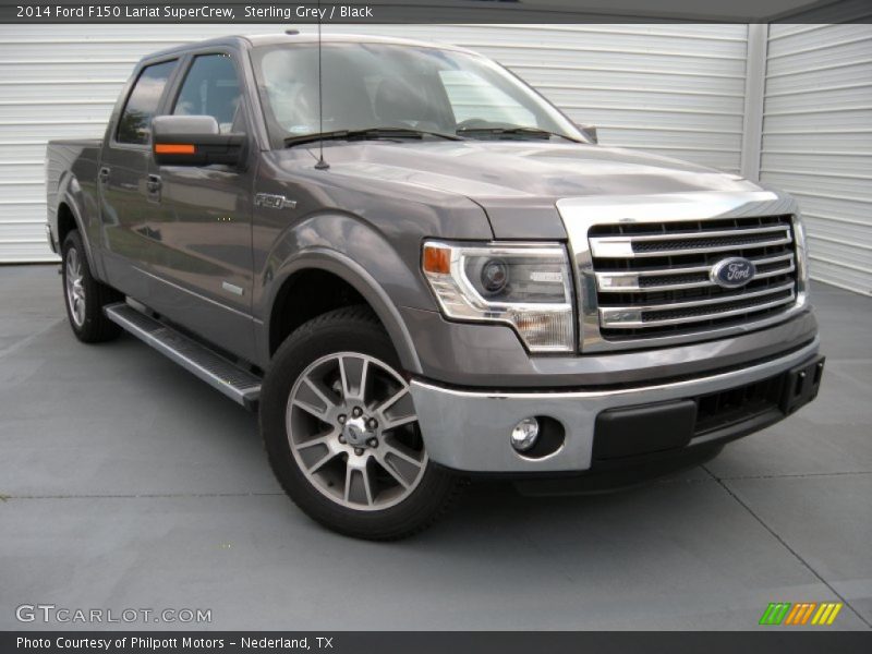 Sterling Grey / Black 2014 Ford F150 Lariat SuperCrew