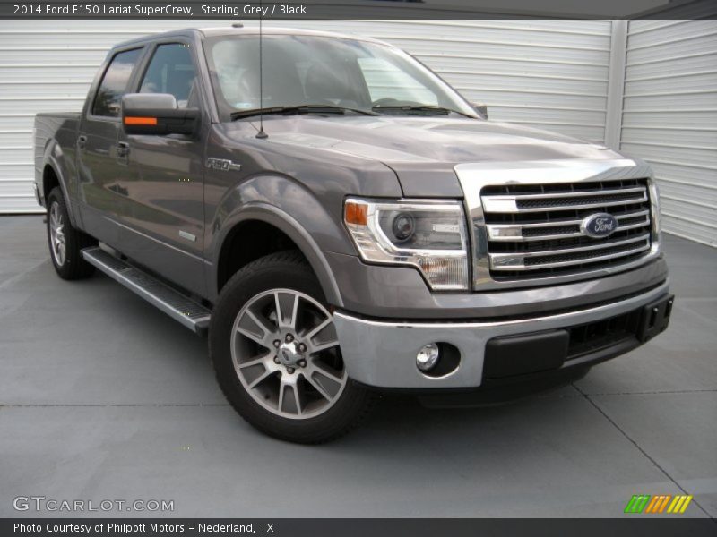 Sterling Grey / Black 2014 Ford F150 Lariat SuperCrew
